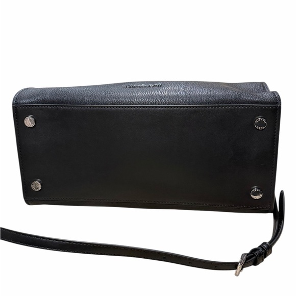 Michael Kors Hamilton Medium Leather Satchel Black - Picture 12 of 14